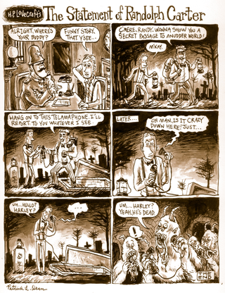 Illustration for article titled H.P. Lovecraft Stories Retold As Goofy One-Page Comics